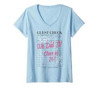 Mujer Trendy Apparel Graduation We Did It Class of 26! Guest Check Camiseta Cuello V