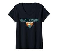 Mujer Trendy Apparel Grand Canyon Arizona Soaring Eagle Sunset Camiseta Cuello V