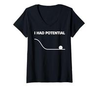 Mujer Trendy Apparel I Had Potential Physics & Space Energy Pun Camiseta Cuello V