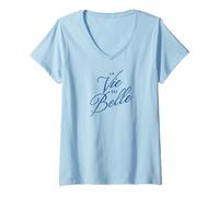 Mujer Trendy Apparel La Vie EST Belle Life Is Beautiful French Camiseta Cuello V