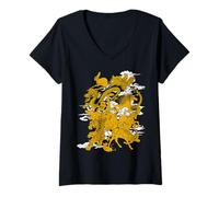 Mujer Trendy Apparel Lunar New Year 12 Chinese Zodiac Animals Camiseta Cuello V