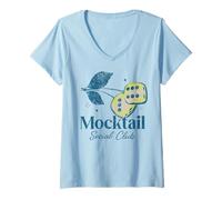 Mujer Trendy Apparel Mocktail Social Club Dice On Cherry Stem Camiseta Cuello V
