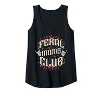 Mujer Trendy Apparel Mother's Day Feral Moms Club Flames and Rock Camiseta sin Mangas