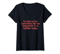 Mujer Trendy Apparel Mother's Day Lost An Argument To A Toddler Camiseta Cuello V