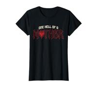 Mujer Trendy Apparel Mother's Day One Hell of A Mother Flame Heart Camiseta