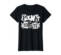 Mujer Trendy Apparel Mother's Day Punk Mom Rebel Cut out Lettering Camiseta