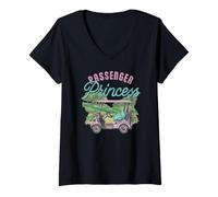 Mujer Trendy Apparel Passenger Princess Watercolor Portrait Camiseta Cuello V