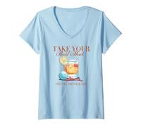 Mujer Trendy Apparel Take Your Best Shot The Par Then Bar Life Camiseta Cuello V