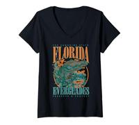 Mujer Trendy Apparel The Sunshine State Florida Everglades Protect Camiseta Cuello V