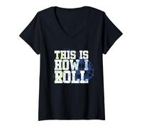 Mujer Trendy Apparel This Is How I Roll Soccer Inspirational Quote Camiseta Cuello V