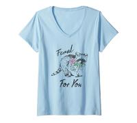 Mujer Trendy Apparel Valentine's Day Feral For You Rose & Raccoon Camiseta Cuello V
