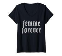 Mujer Trendy Apparel Women's History Month Empowered Femme Forever Camiseta Cuello V