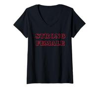 Mujer Trendy Apparel Women's History Month Empowered Strong Female Camiseta Cuello V