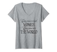 Mujer Trendy Apparel Women's History Month Empowered Woman Camiseta Cuello V