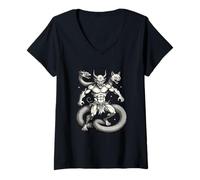 Mujer Tres Caras del Objetivo Camiseta Cuello V