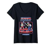 Mujer Trial by Combat Sarcastic Retro Vintage Funny Adult Humor Camiseta Cuello V