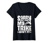 Mujer Triker Recumbent My Trike Won´t fit Accesorios de Moto Camiseta Cuello V