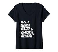 Mujer Trinidad & Tobago Trini Patriotic tee Carnival 2026 Fete Camiseta Cuello V