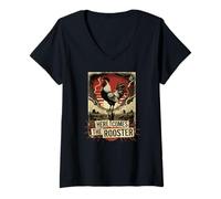 Mujer Trinity Love Clothing Co.1990s Rock Parodia Guerra Gallo Camiseta Cuello V