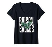 Mujer Trinity Love Clothing Co. Tulsa Edison Eagles War Cry Light Camiseta Cuello V
