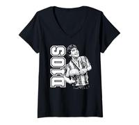 Mujer Trofeo Retro 80 Diego Maradona D10S Camiseta Cuello V
