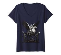Mujer Trompetas del Duque Infernal Murmur Camiseta Cuello V