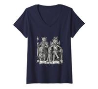 Mujer Tronos de Ose & Flaureos Camiseta Cuello V