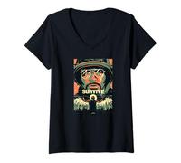Mujer Tropic Thunder Película, Sobrevivir, Camisetas Divertidas, Camiseta Cuello V
