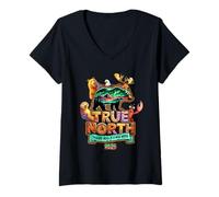 Mujer True-North VBS 2025 Confiando en Jesús Wilderness Christian Camiseta Cuello V