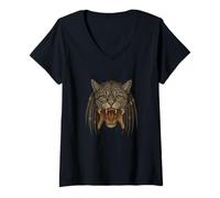 Mujer True Predator para el propietario de Really Evil Cat Mom and Dad Funny Camiseta Cuello V