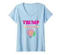 Mujer Trump Peace President Trump A Leader For Peace Camiseta Cuello V