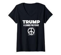 Mujer Trump Peace President Trump A Leader For Peace Camiseta Cuello V