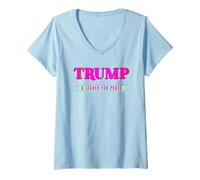 Mujer Trump Peace President Trump A Leader For Peace Camiseta Cuello V