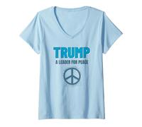 Mujer Trump Peace President Trump A Leader For Peace Camiseta Cuello V