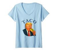 Mujer Trump siempre se acobarda - TACO político divertido Camiseta Cuello V