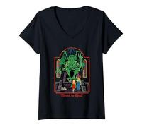 Mujer Trust in God Alien Sarcastic Retro Vintage Funny Adult Humor Camiseta Cuello V