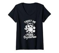 Mujer Trust Me Pure Vegetariano Camiseta Cuello V