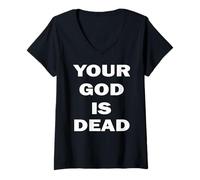 Mujer Tu Nine Ateo Dios Inch Ambient Está Nails Industrial Muerto Camiseta Cuello V
