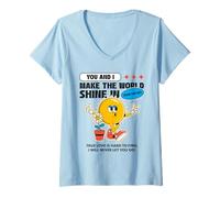 Mujer Tú y yo Hacemos Que el Mundo Brille (declaración de Amor) (gráfico) Camiseta Cuello V