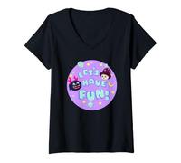 Mujer Tulipop Fred & Gloomy ¡Vamos a divertirnos! Camiseta Cuello V