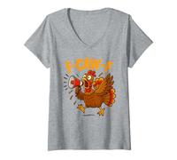 Mujer Turkey F-Caw-F Fcawf Funny Thanksgiving Adult Humor Camiseta Cuello V