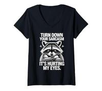 Mujer Turn Down Your Sarcasm It's Hurting My Eyes Camiseta Cuello V