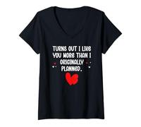 Mujer Turns out I Like You More Than I Originally Planned Couples Camiseta Cuello V