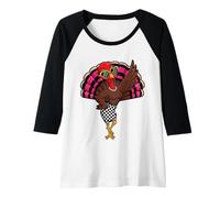 Mujer Turquía Diva con Actitud Acción de Gracias Camiseta Manga Raglan