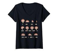 Mujer Turquía Fracción de matemáticas Divertido enseñar Profesor de Escuela de Acción de Gracias Camiseta Cuello V