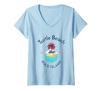 Mujer Turtle Beach Buck Island Santa Cruz Camiseta Cuello V