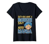 Mujer Tuviste un Día Difícil Lee Manga Relájate Ya Camiseta Cuello V