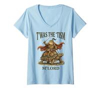 Mujer T'Was The 'Tism M'Lord Funny Autism Awareness Frog Knight Camiseta Cuello V