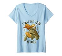 Mujer T'Was The 'Tism M'Lord Funny Autism Awareness Frog Knight Camiseta Cuello V
