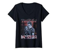 Mujer Twilight Edward and Bella Storyboard Collage Retro Movie Camiseta Cuello V